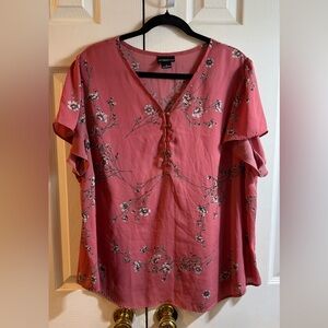 Liz Claiborne Pink Floral Blouse